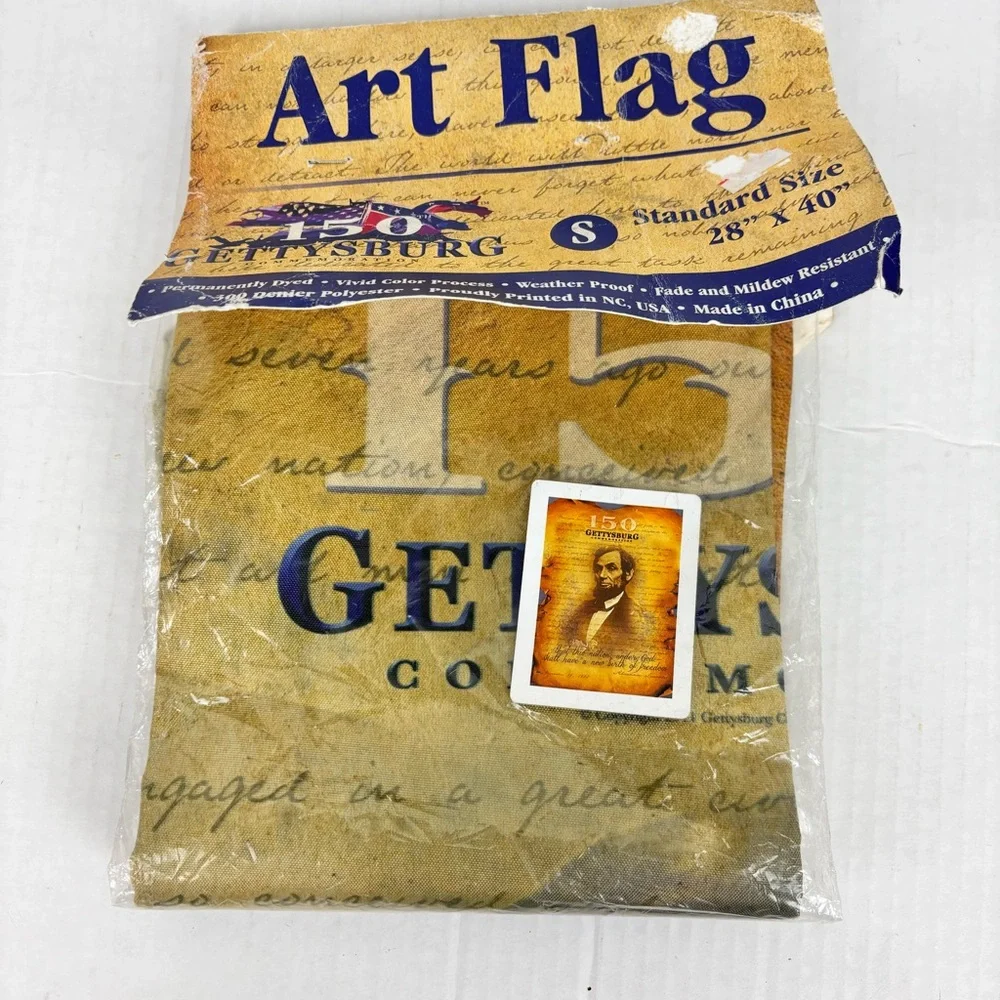 Gettysburg 150th Anniversary:President Lincoln on parchment design-House flag
